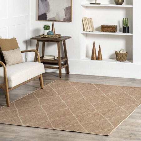 Nuloom Billy Diamond Easy-Jute Machine Washable Area Rug 8ft x 10ft BIWL04A-8010